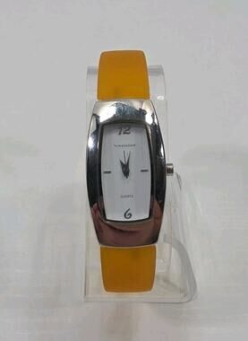 Vernier 2605 Silver Tone Cuff Bracelet Quartz Women's Watch New Battery W288